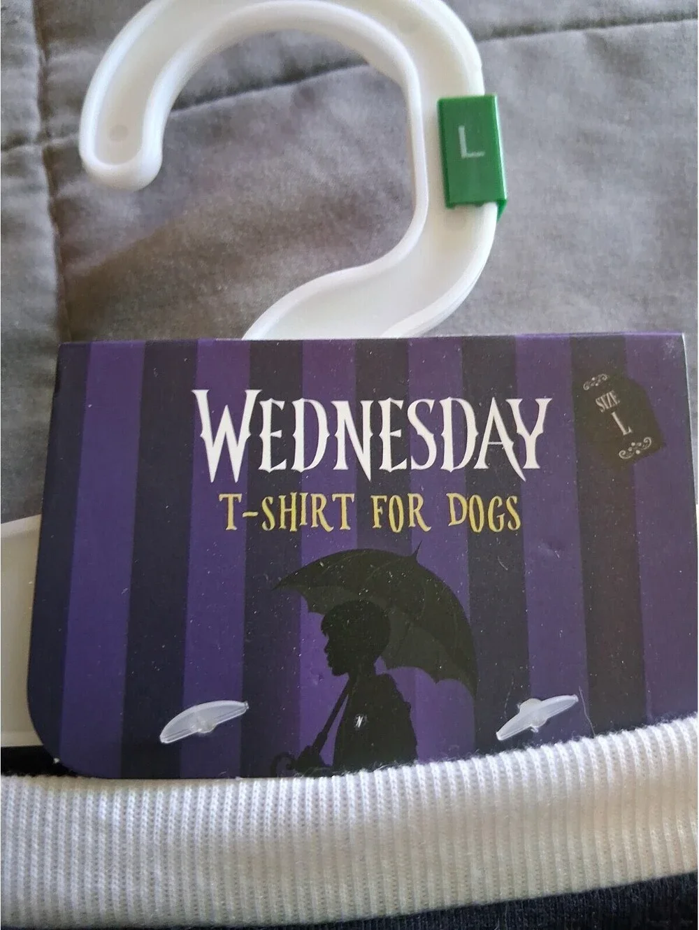 Wednesday Netflix We Wear Black Shirt Size Large Halloween Pet Outfit Costume